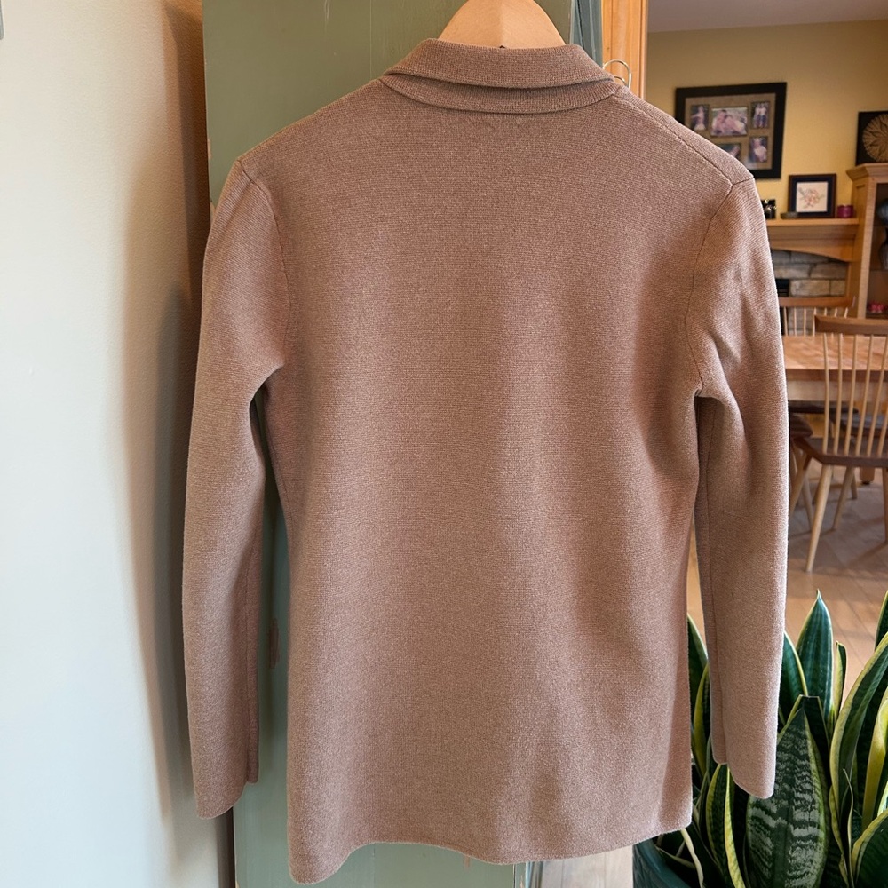 J. Crew Women’s 100% Cotton Sweater Blazer in Heather Acorn Size Small - Picture 3 of 16